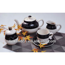 KC-00449/white and black ceramic pot set/ceramic flower pot